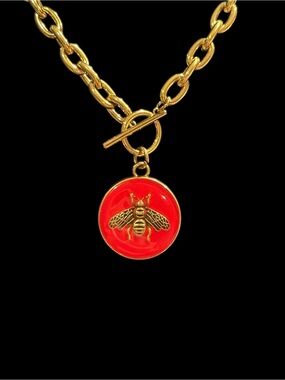 Upcycled Gucci Gold Bee Pendant